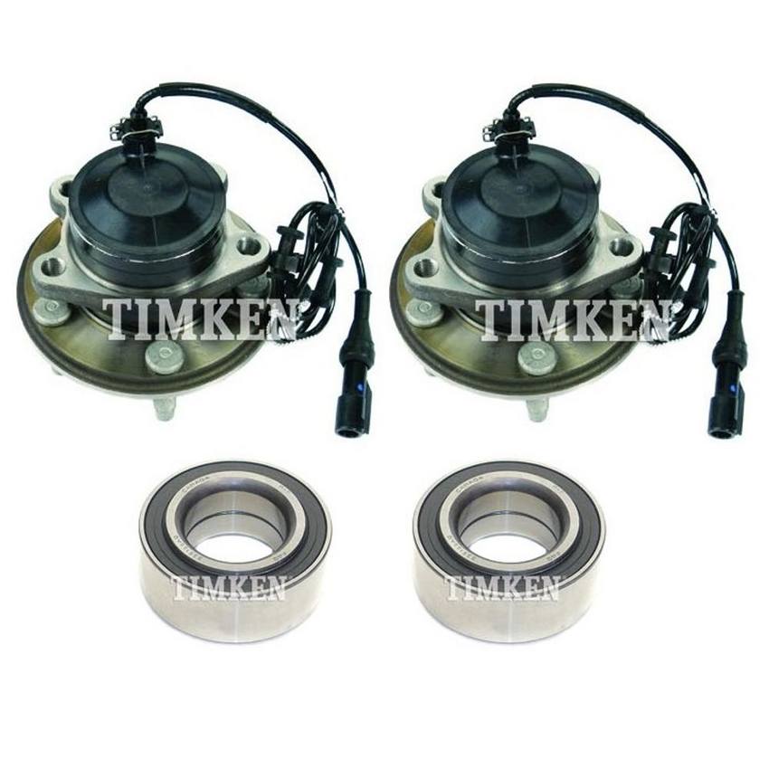 Jaguar Wheel Bearing and Hub Assembly Kit - Front and Rear T2R13835 - Timken 2880914KIT